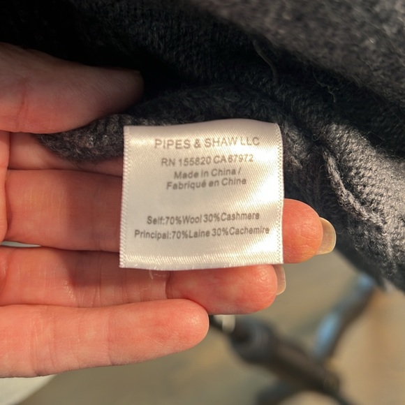 Veronica Beard Wool & Cashmere oversized Cardigan With Attached Scarf Small - Picture 9 of 11